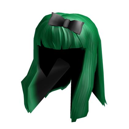 Green Hair With Bow Roblox Wikia Fandom - green hair roblox id