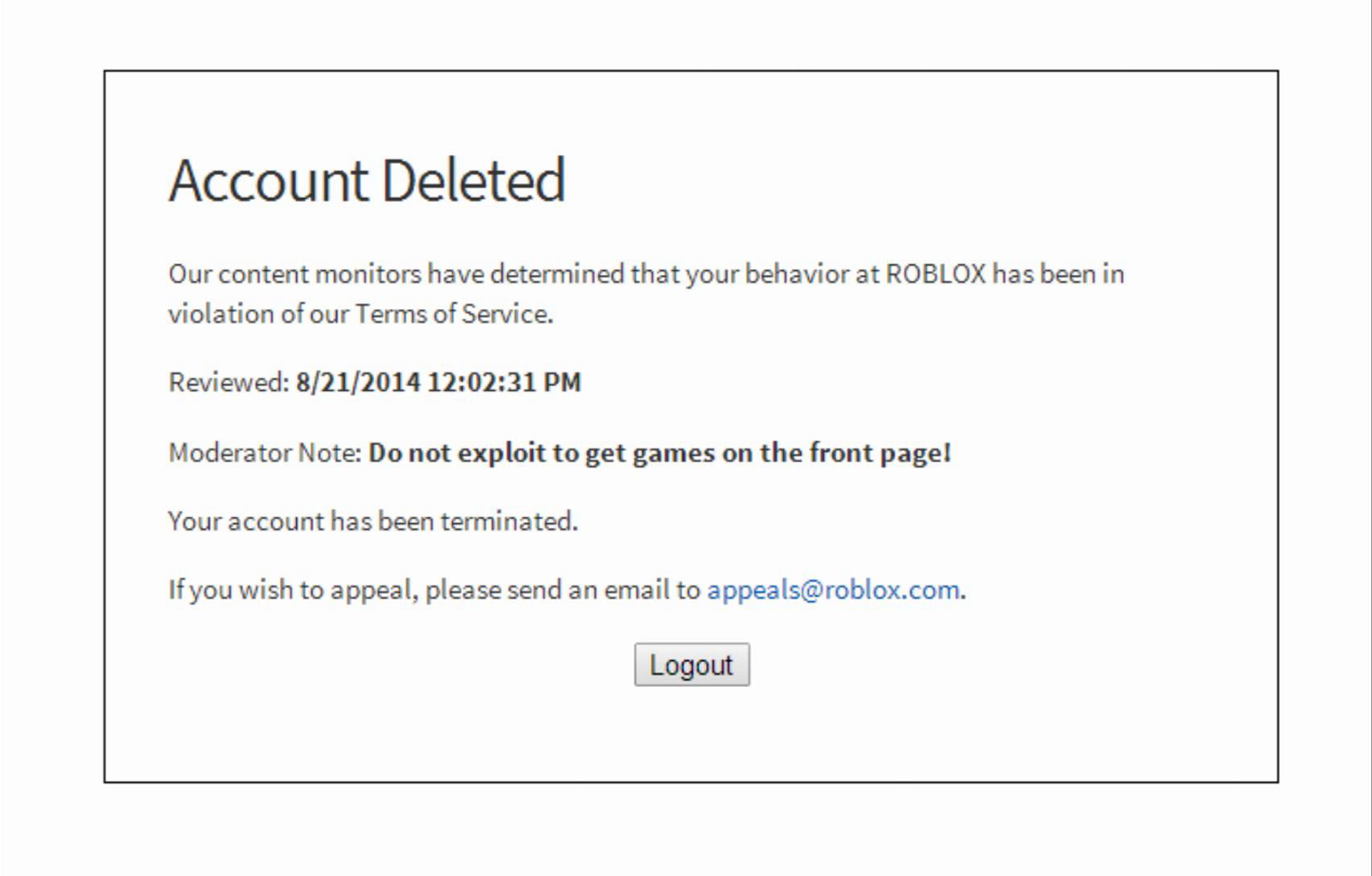 Roblox delete account