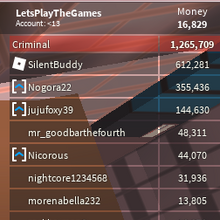 Roblox Yellow Name On Leaderboard