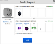 Limited Item Roblox Wikia Fandom Powered By Wikia - example of a trade containing poisoned items the fact that the user is being offered an astronomically higher value of items for what the other party wants