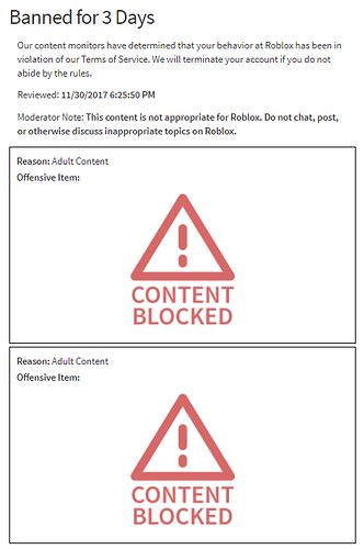 Roblox Blocked Page