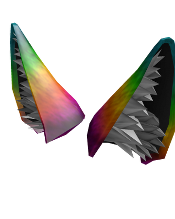 Neon Rainbow Wolfy Ears Roblox Wikia Fandom