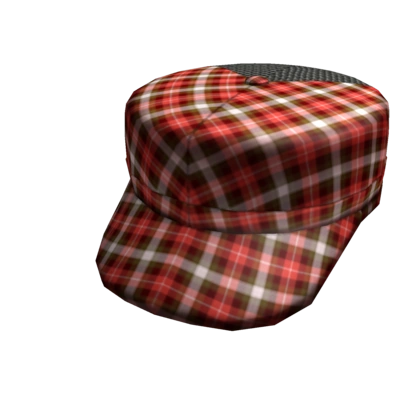 red plaid cap