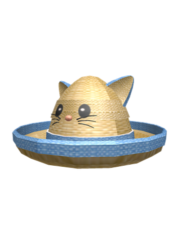 Kitty Cat Straw Hat Roblox Wikia Fandom - cat tv roblox hat