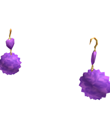 Purple Fluffy Earrings Roblox Wikia Fandom