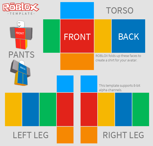 roblox free shirt/pants template