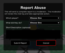Report Abuse Roblox Wikia Fandom Powered By Wikia - the report abuse gui from 2012