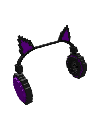 8 Bit Purple Cat Ears Headphones Roblox Wikia Fandom
