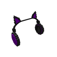 8 Bit Purple Cat Ears Headphones Roblox Wikia Fandom