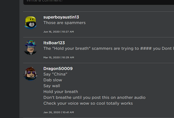 Roblox Spam Report