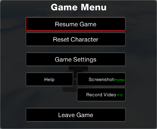 Roblox Game Settings Avatar