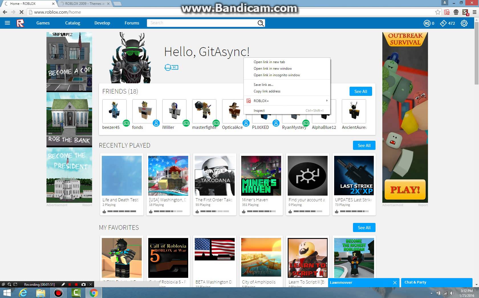 roblox home page 2020