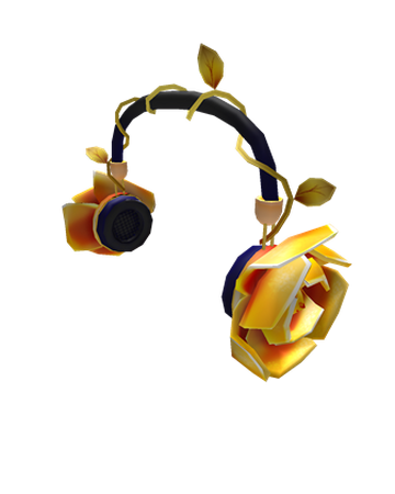 Gold Rose Headphones Roblox Wikia Fandom - roblox rose