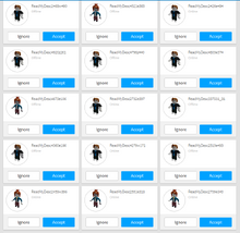 Spam Roblox Wikia Fandom Powered By Wikia - an example of the bots sending multiple friend requests to someone