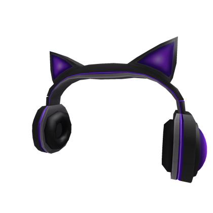 Purple Cat Ears Headphones Roblox Wikia Fandom - black 8 bit headphones roblox