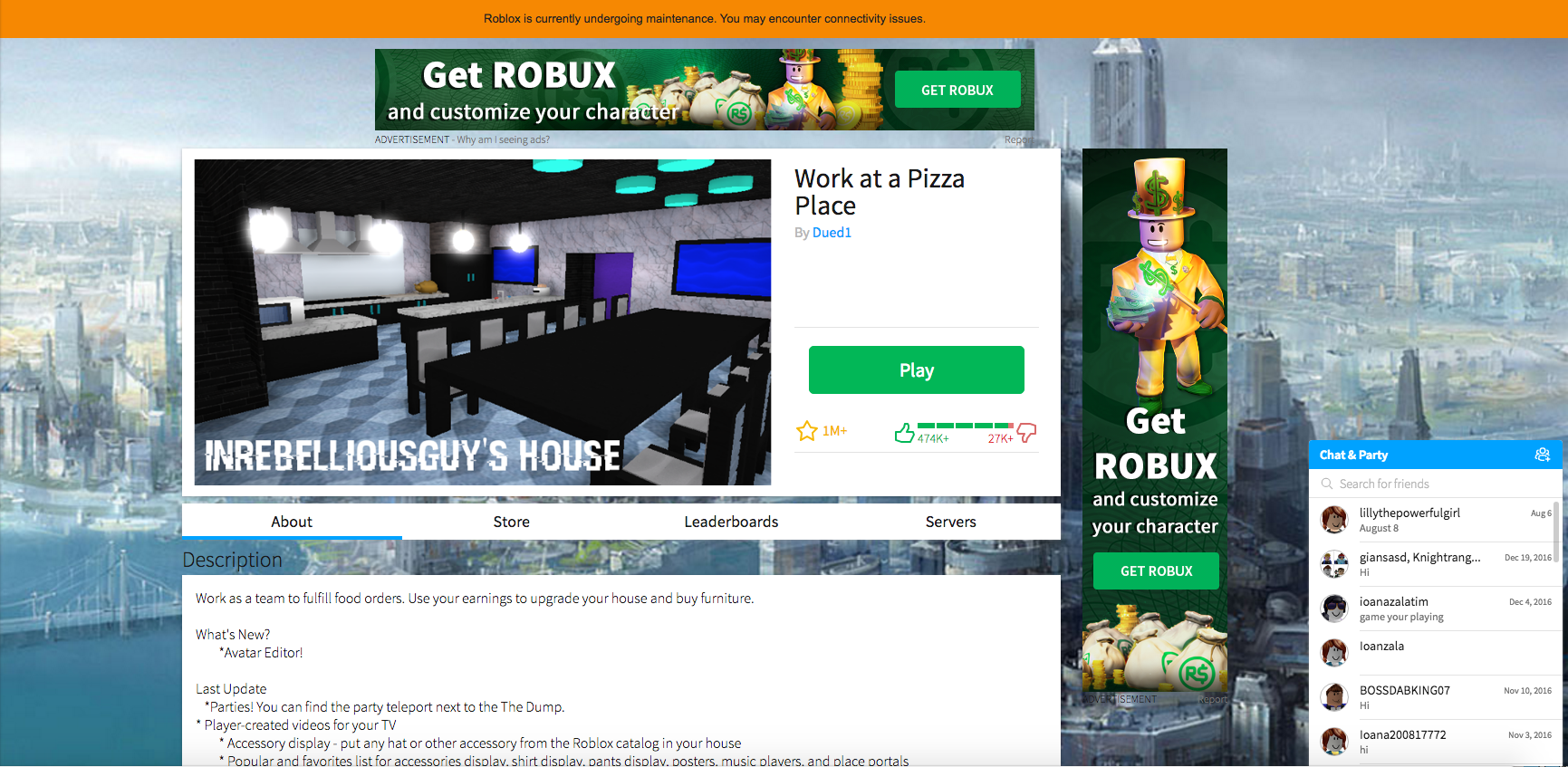Maintenance Roblox Wikia Fandom Powered By Wikia - cant download roblox error code 6