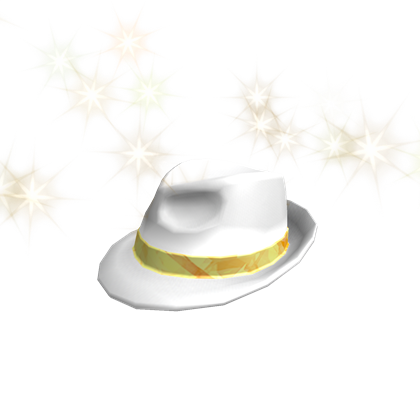 Gold Sparkle Time Banded Boss White Hat Roblox Wikia - 