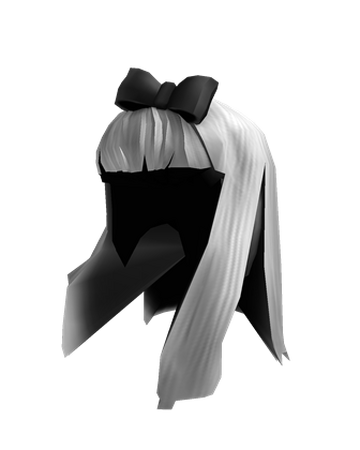 Ghostly White Hair With Black Bow Roblox Wikia Fandom - gray robux avatar gray robux free hair roblox