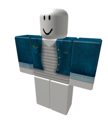 Catalog Grey Striped Shirt With Denim Jacket Roblox Wikia Fandom