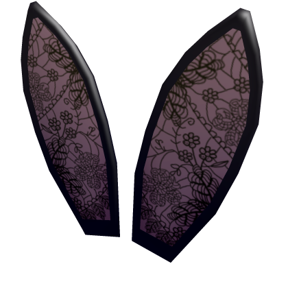 Black Lace Bunny Ears Roblox Wikia Fandom - cute bunny hat roblox