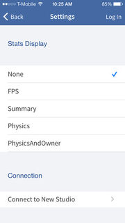 ROBLOX Developer Settings screen