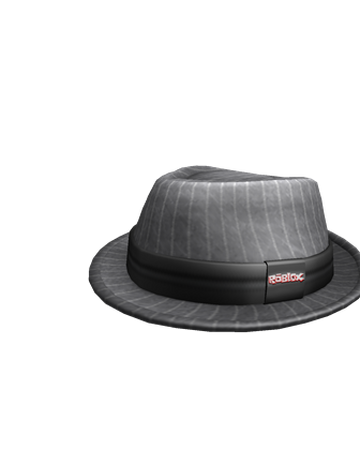 Roblox Gray Pinstripe Fedora Roblox Wikia Fandom - roblox builders club virtual hat
