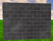 A brick wall using textures.