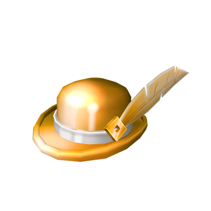 gold bowler hat
