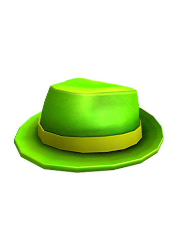 Neon Green Fedora With Brilliant Band Roblox Wikia Fandom