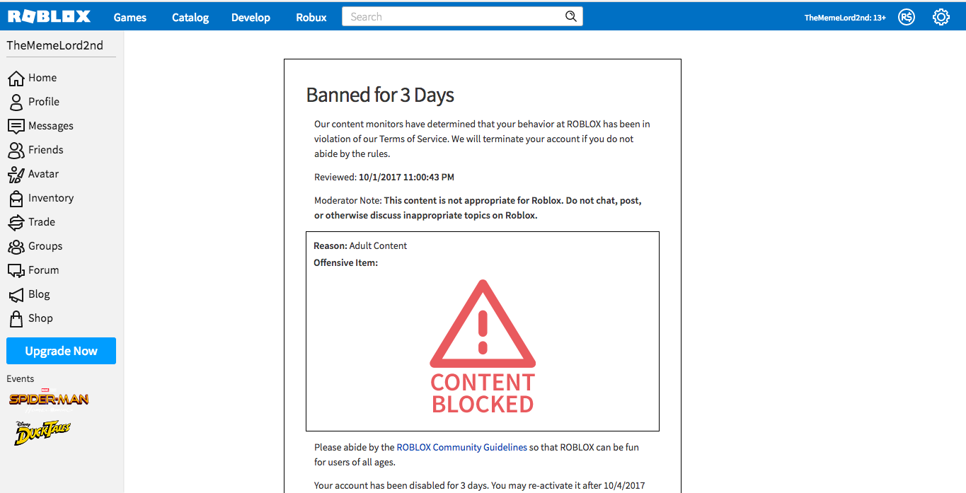 Content warning роблокс. Бан в РОБЛОКСЕ. Фото БАНА В РОБЛОКС. Бан навсегда в РОБЛОКС. Забанили аккаунт в РОБЛОКС.