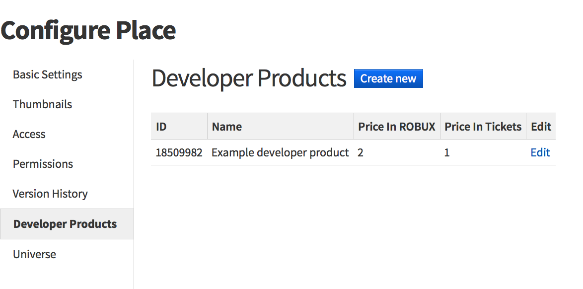 roblox dev products
