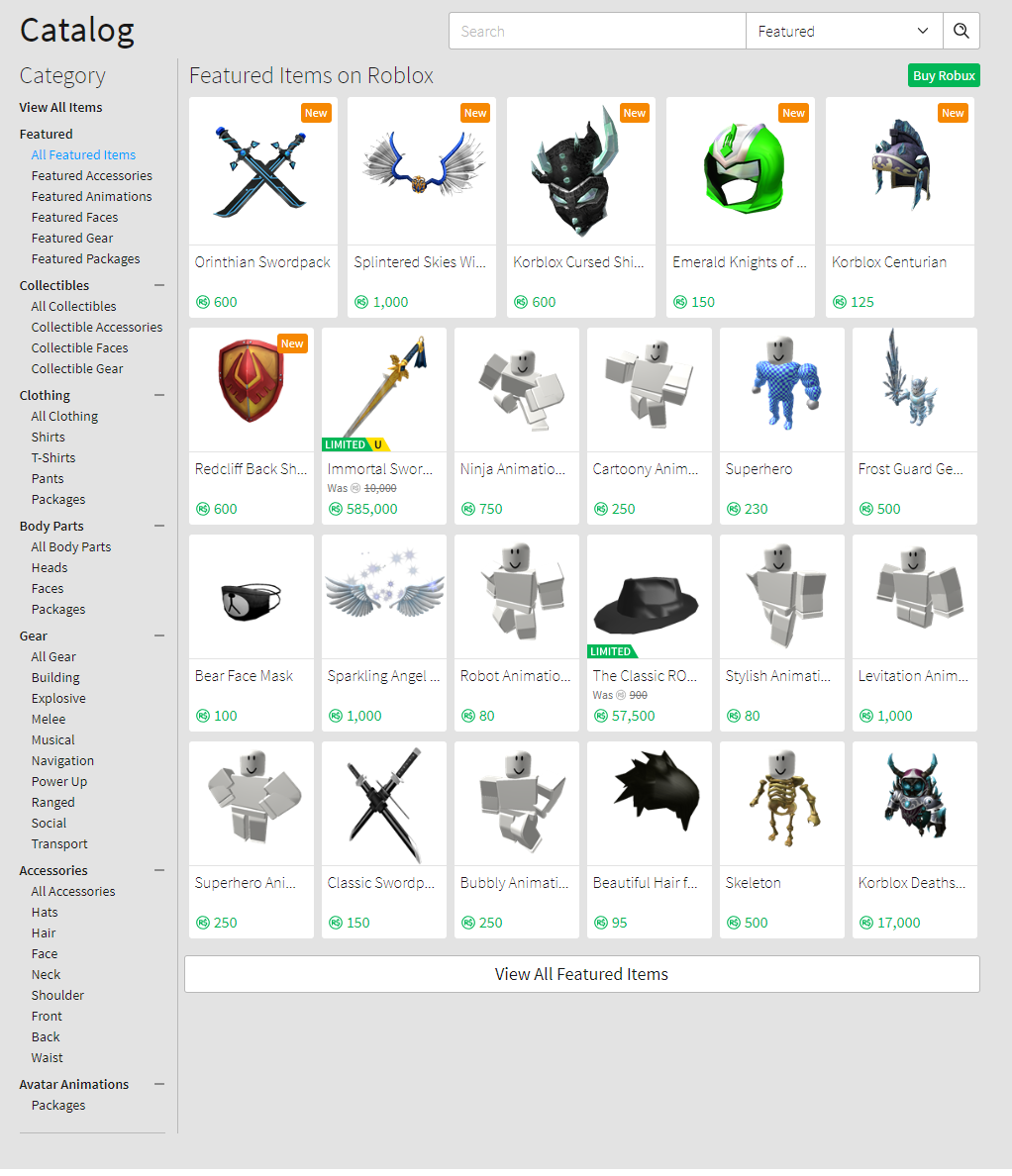 Tutorial How To Use The!    Catalog Roblox Wikia Fandom Powered By Wikia - in the main catalog page is listed the currently features items