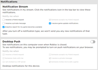 Roblox Game Update Notifications My Account Roblox Wikia Fandom