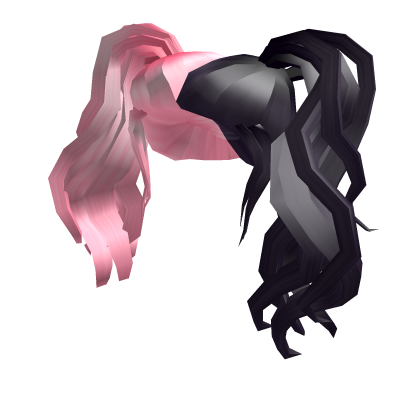 Pink And Black Side Ponytails Roblox Wikia Fandom - free roblox hair pink