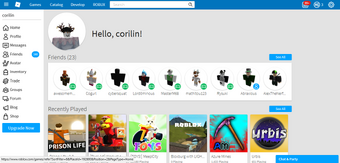 Roblox Home Page 2017