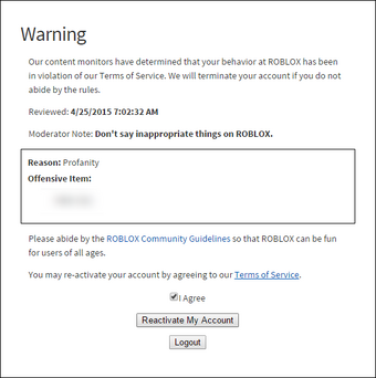 Banimento Wikia Roblox Fandom - roblox rotina na casa nova rocitizens youtube