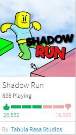 Shadow Run Roblox Codes