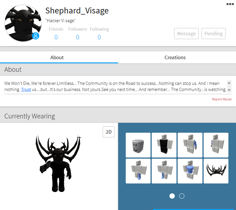 Shepherd Visage New Hacker I Heard About Roblox - 