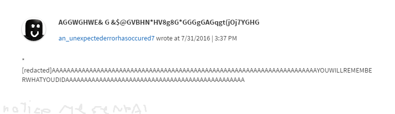 An Unexpected Error Has Occured Roblox Creepypasta Wiki Fandom - aaaaaaaaaaaaaaaaaaaaaaaaaaaaa