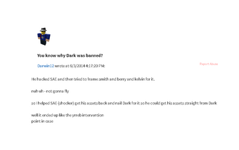 How Darkbeastz Got Banned Robloxian Aviation Wiki Fandom - framing someone for hacking roblox exploiting