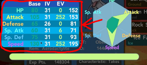 How to check ur pokemon stats in brick bronze project bronze