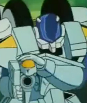 Rand in his Cyclone holding an EP-40 ion pulse pistol