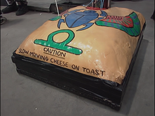 Caution slow moving cheese on toast