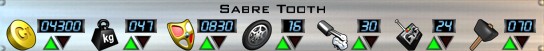 Sabre Tooth Stats