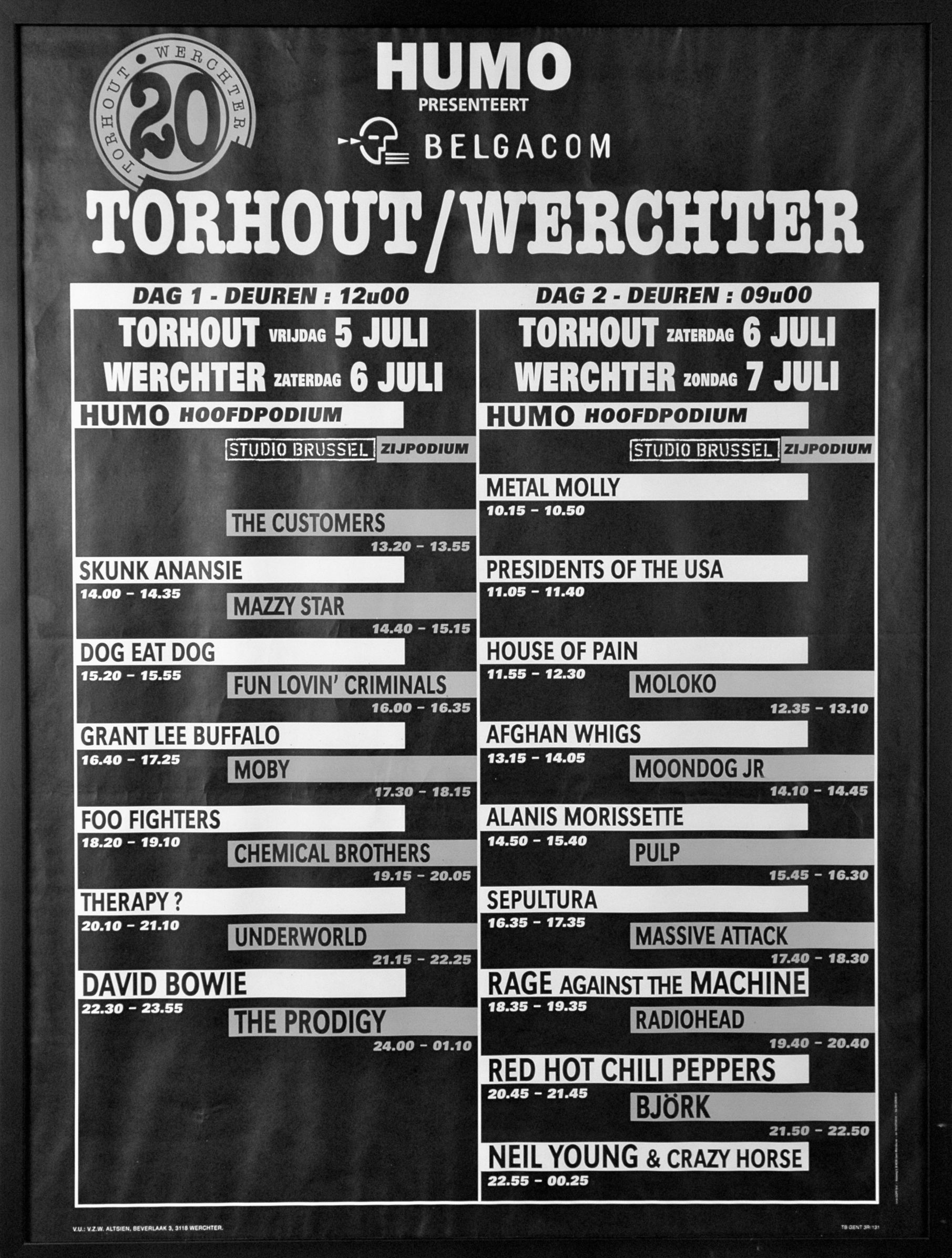 Rock Werchter 1996 Rock & Metal wiki Fandom