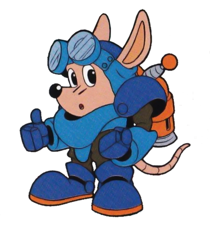 File:Sparkster (Rocket Knight Adventures Japan Manual Artwork 1).png