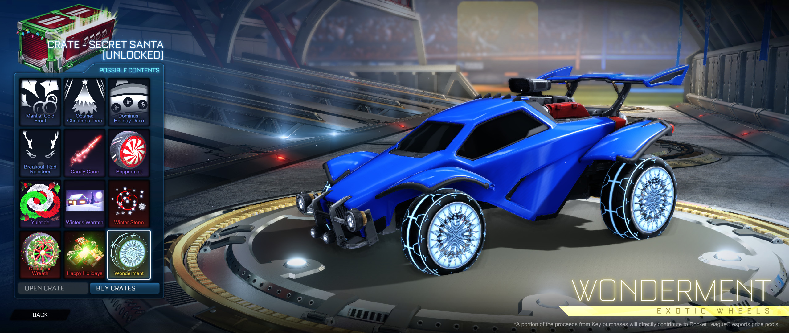 Crate Secret Santa Wonderment wheels