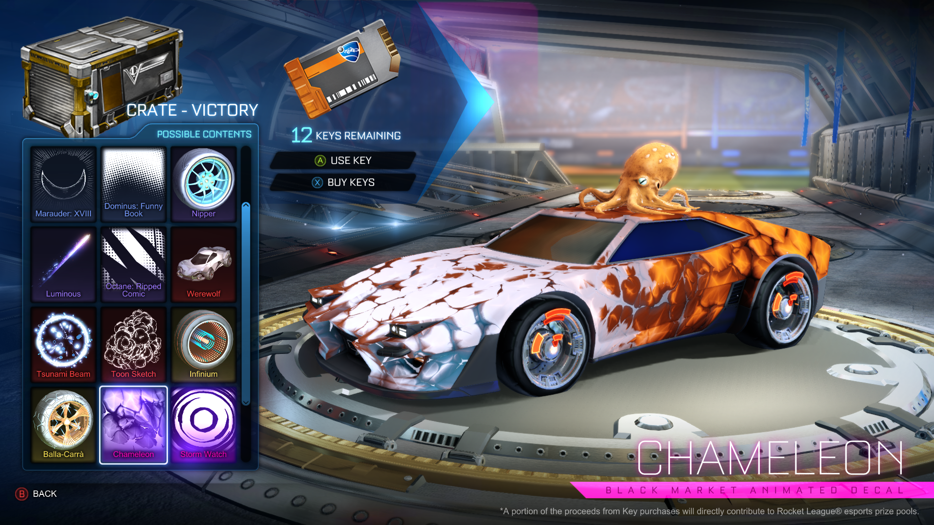 rocket league crate cars