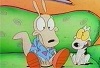 Rocko & Spunky On The Couch