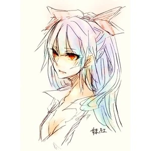 Original Horns Orange Eyes Original Shirotaka 5choume Short Hair